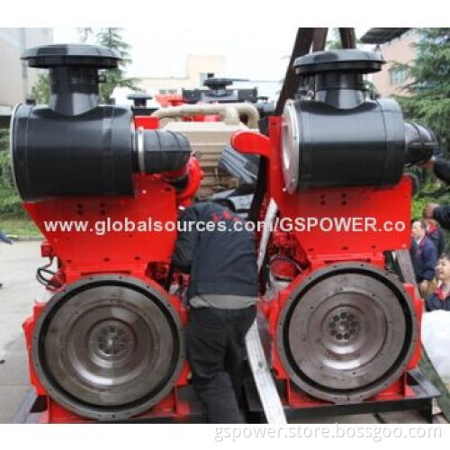 24V electric motor starters, in-line, 6-cylinder, turbocharged marine engine for generator